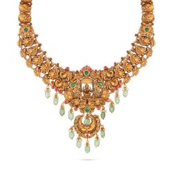 Fancy Antique Lakshmi Drops Necklace-hover