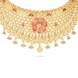 Enchanting Floral Choker Necklace-hover
