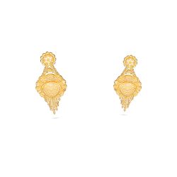Artisan Gold Filigree Drop Earring-hover