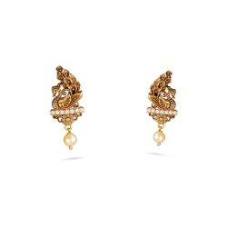 Bridal Mayil Drop Earring-hover
