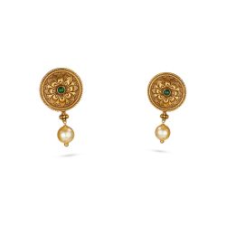 Alluring Flower Studded Drops Earring-hover