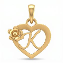 Casting Alphabet K Gold Pendant-hover