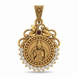 Traditional Meenakshi Amman Gold Dollar-hover