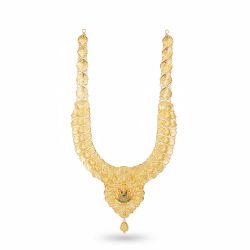 Lakshmi Enamel Temple Pendant Malai-hover