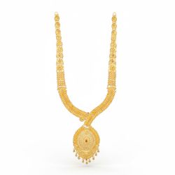 Heart & Floral Antique Pendant Malai-hover