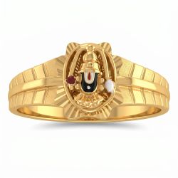 God Balaji Casting Gold Ring-hover