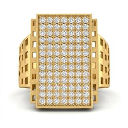 Geometric Window Cutout Gold Ring-hover