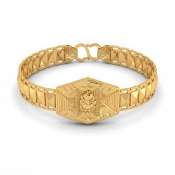 Auspicious Ganesha Divine Gold Bracelet-hover