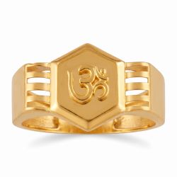 Spiritual Om Casting Gold Ring-hover