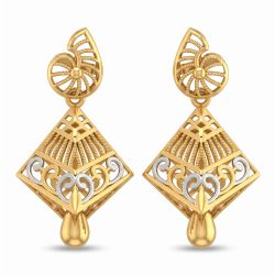 Modern Prism Gold Drop Earrings-hover