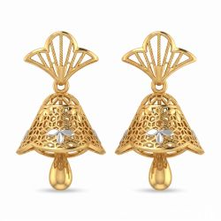 Luxury Dome Filigree Gold Jhumka-hover