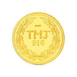 8 Gram 22 Carat Meenkashi Amman Gold Coin-hover