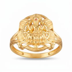 Goddess Lakshmi Lotus Casting Ladies Ring-hover