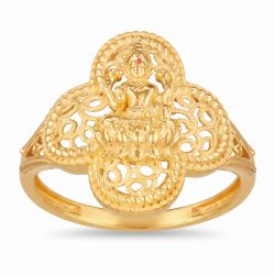 Deity Lakshmi Casting Ladies Gold Ring-hover