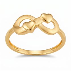 Hoop Link Ladies Gold Casting Ring-hover