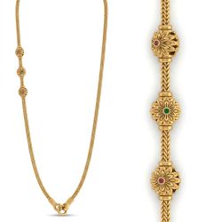 Floret Mugappu Antique Gold Chain-hover