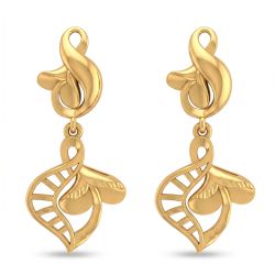 Twisted Rope Dangle Gold Casting Drops-hover