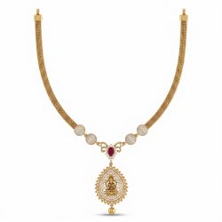 Divine Lakshmi Rope Gold Necklace-hover