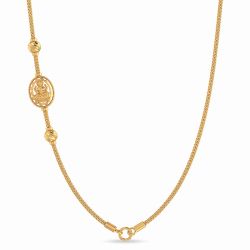 Royal Lakshmi Shrine Medallion Gold Chain-hover