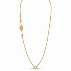 Gloriana Lakshmi Oval Mugappu Gold Chain-hover