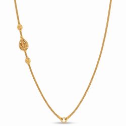 Divine Lakshmi Teardrop Mugappu Gold Chain-hover