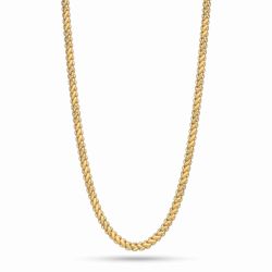 Spiral Twist Rope Link Gold Chain-hover
