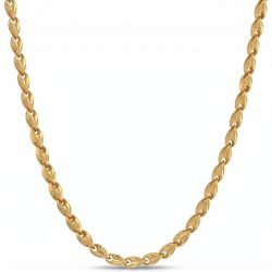 Dual-Finish Rope Link Gold Chain-hover