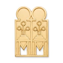 Auspicious Twin Plant Gold Thaali-hover