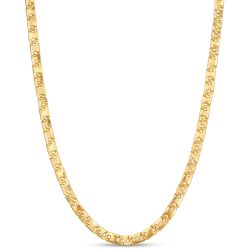 Interlocking Flat Link Gold Chain-hover