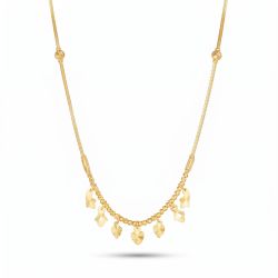 Cascading Heart Charms Gold Chain-hover