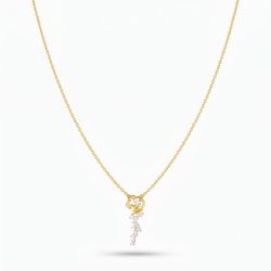 Botanical Solitaire Casting Gold Chain-hover
