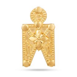 Sacred Floral Crest Gold Thaali-hover