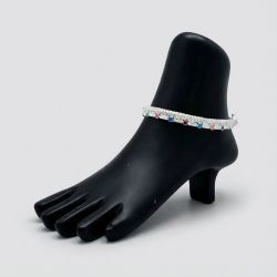 Stone Stud Mugappu Silver Kolusu-hover