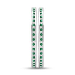 Classic Silver Green Stone Bangle-hover