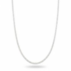 Classic Unisex Silver Curb Link Chain-hover