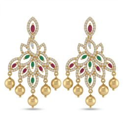 Bridal Silver Casting Stone Drops-hover