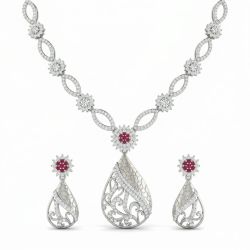 Butterfly Filigree Necklace set-hover
