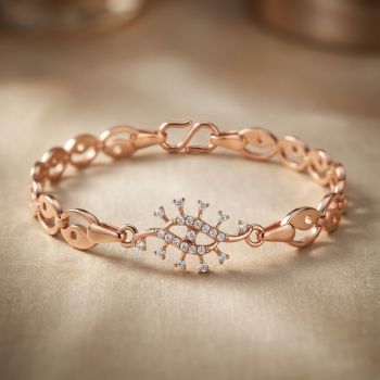 Molecular Motif Diamond Rose Bracelet