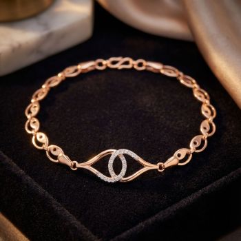 Teardrop Linked Diamond Rose Bracelet