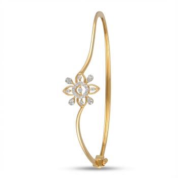 Stylish Floral Motif Diamond Gadi