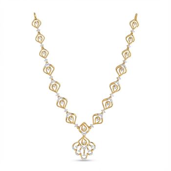 Elegant Leaf Diamond Necklace