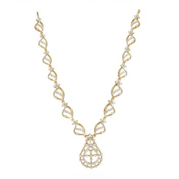 Artistic Diamond Gold Necklace