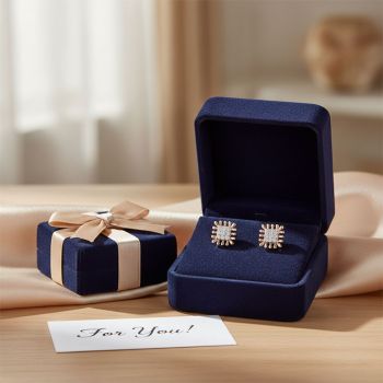 Sunburst Rose Diamond Stud