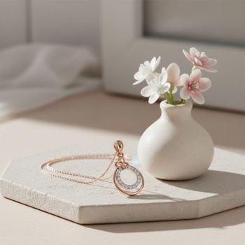 Aesthetic Ovalized Rose Diamond Pendant