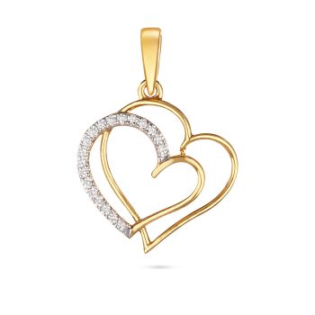 Diamond Fancy Double Heart Pendant