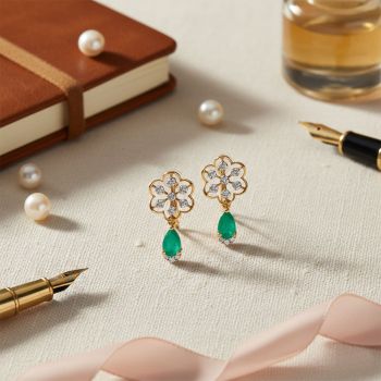 Emerald Glow Diamond Drop