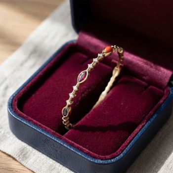 Navaratna Multi Gem Diamond Bangle