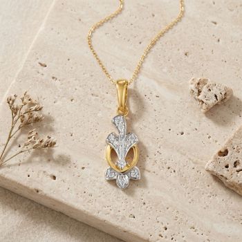 Classic Flowing Foliate Diamond Pendant