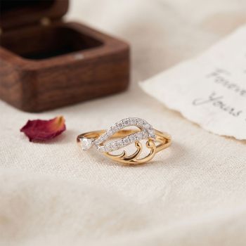 Enchanted Feather Wing Diamond Ring