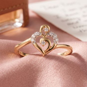 Gloriana Heart Bloom Diamond Ring